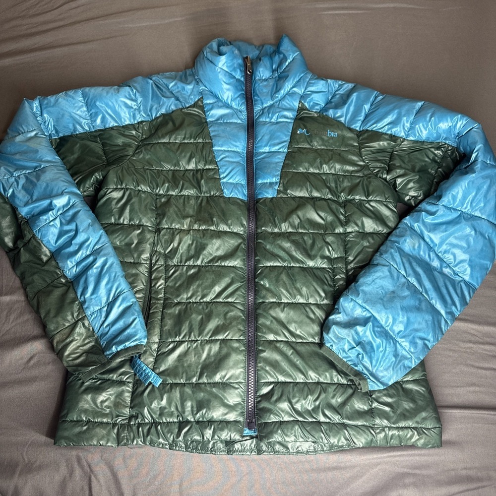 Columbia‎ Jacket Womens S Green Thermal Coil Interchange Puffer Lightweight Ski